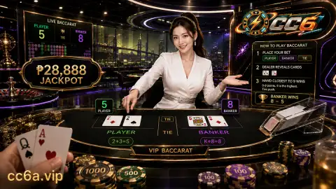 CC6 live casino roulette scene with visible wheel motion and chips arranged around the table